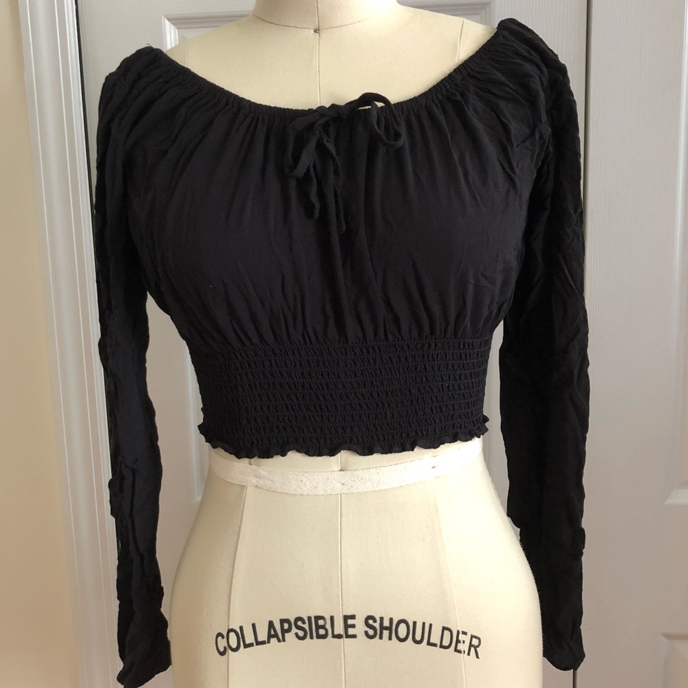 Brandy Melville RARE off shoulder black top